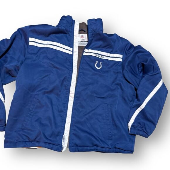 Indianapolis Colts NFL Team Full Zip Fleece Lined Jacket Adult Size Large L - Picture 7 of 11